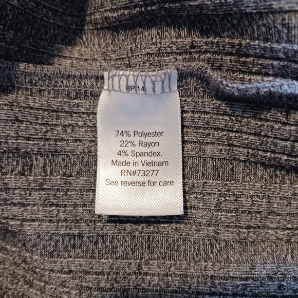 * Nine West Midi Gray Ribbed Slim Dress Size XL - Picture 5 of 9